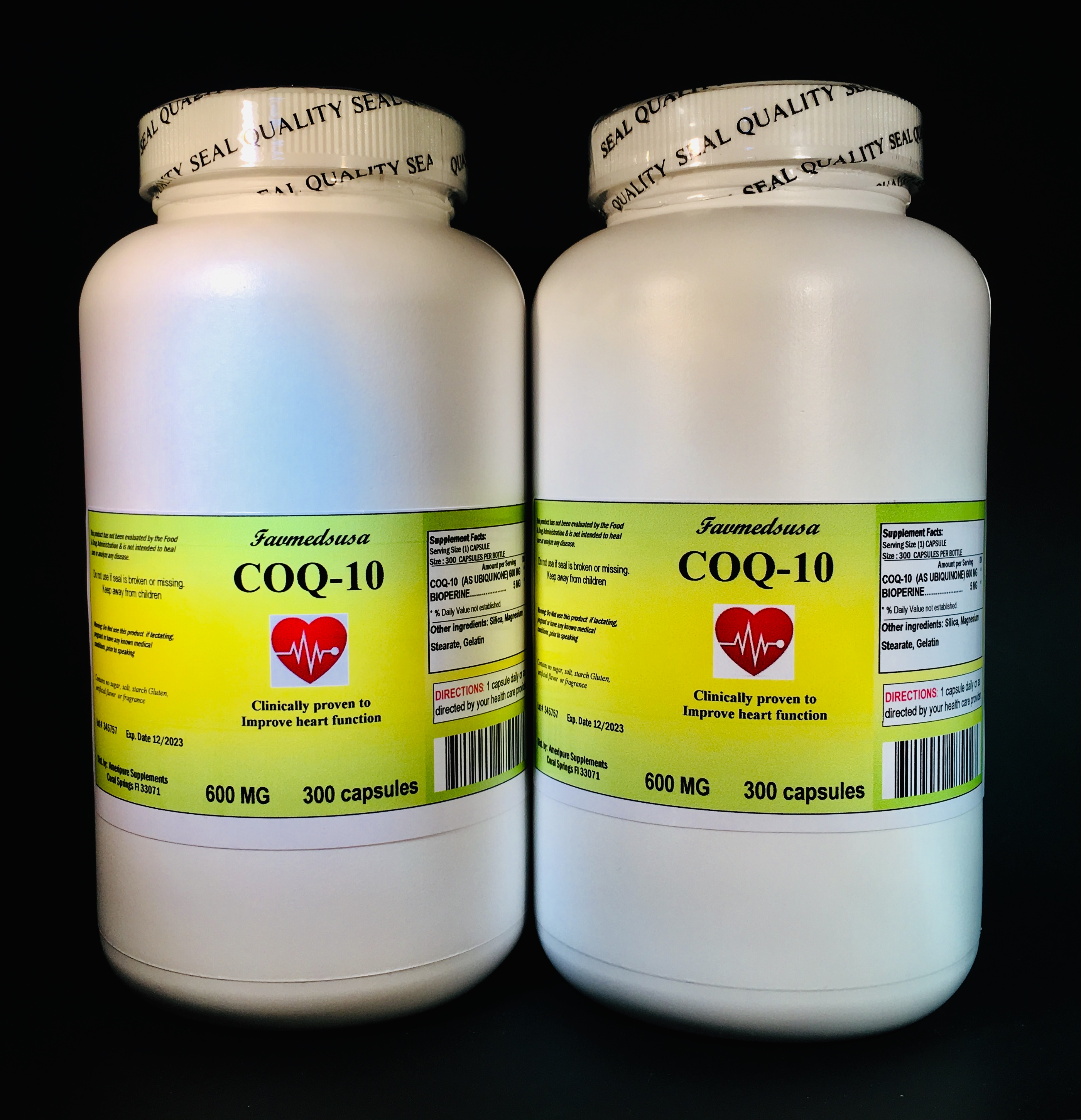 CoQ-10 600mg - 600 (2x300) capsules